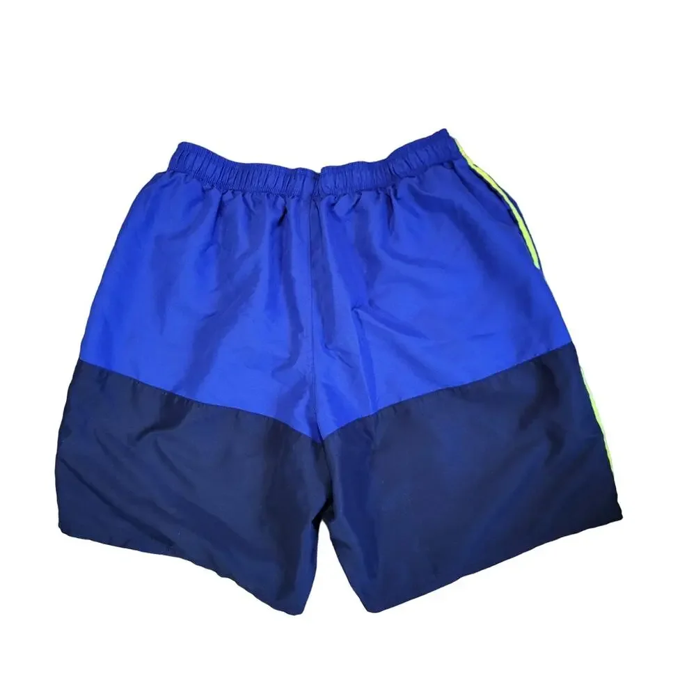 NIKE blue Colorblock Swim Trunks Board Shorts XXL Drawstring - Picture 3 of 3